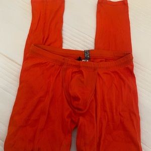 Cotton Rib Pouch Long John Runner Orange